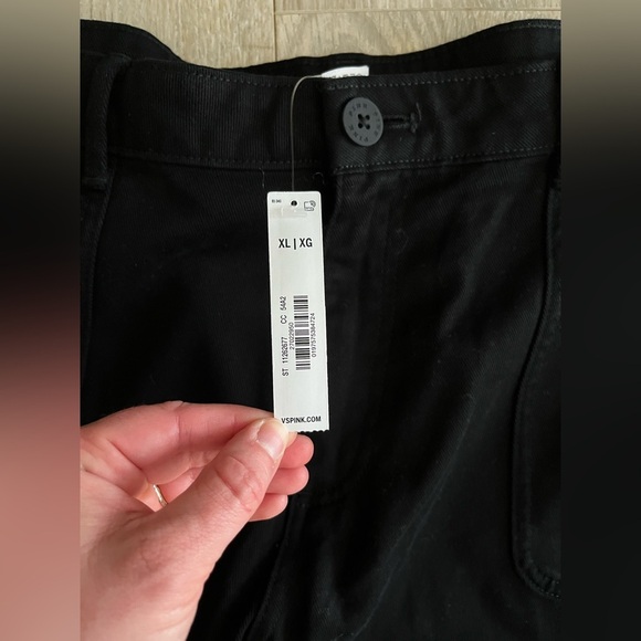 NWT Victoria’s Secret Pink Utility Cargo Pants Black - Size XL - Picture 4 of 11